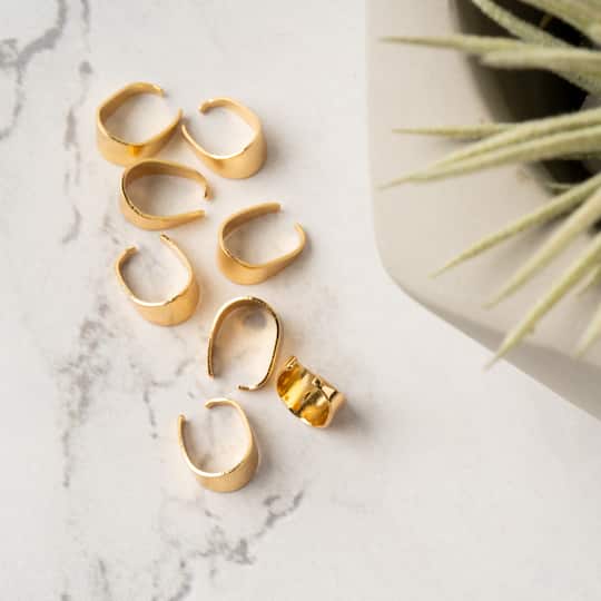 10mm 18K Gold-Plated Pinch Bails by Bead Landing™